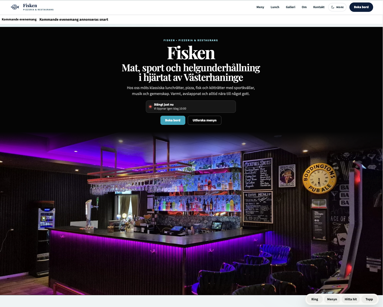 Restaurang Fisken startsida