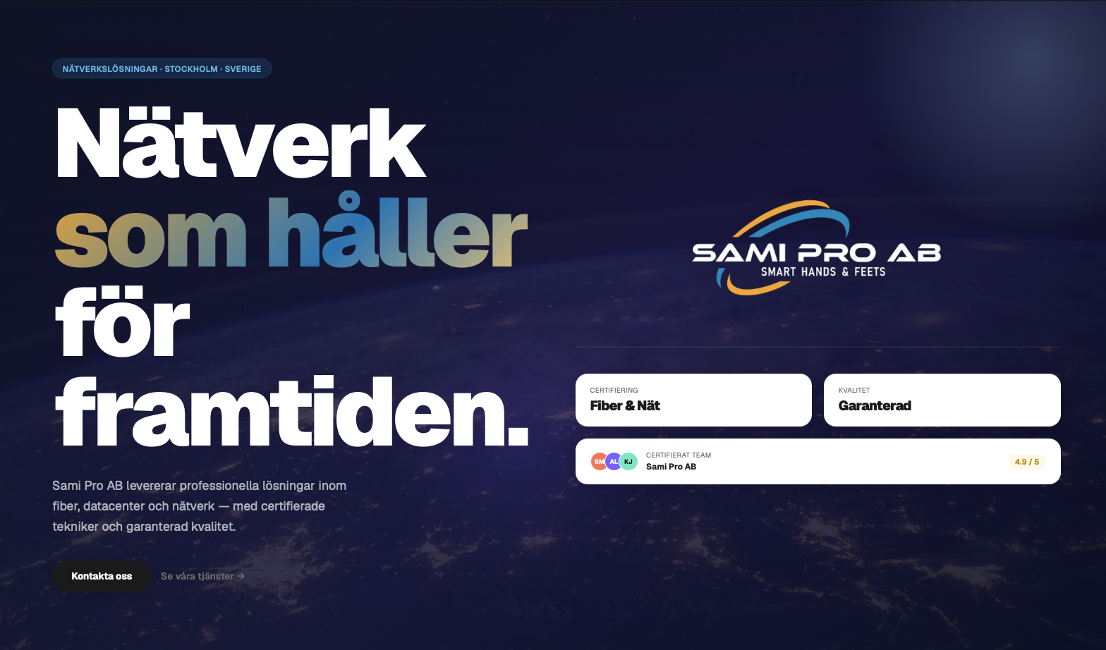 Sami PRO AB startsida